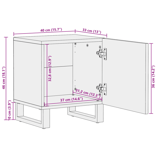 vidaXL Mesas de cabeceira 2 pcs 40x34x46 cm madeira recuperada maciça vidaXL Mesas de cabeceira 2 pcs 40x34x46 cm madeira recuperada maciça