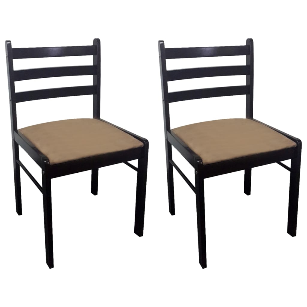 Sillas de comedor 2 uds madera maciza caucho