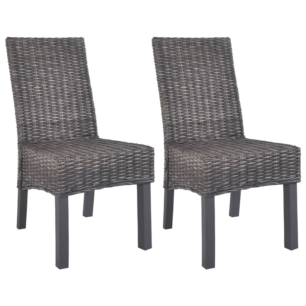Sillas de comedor 2 unidades ratán Kubu