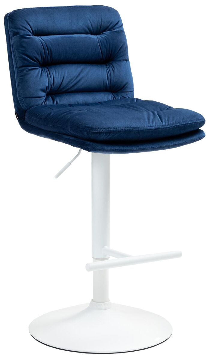 Taburete de bar damar en terciopelo azul 56x42x94 cm