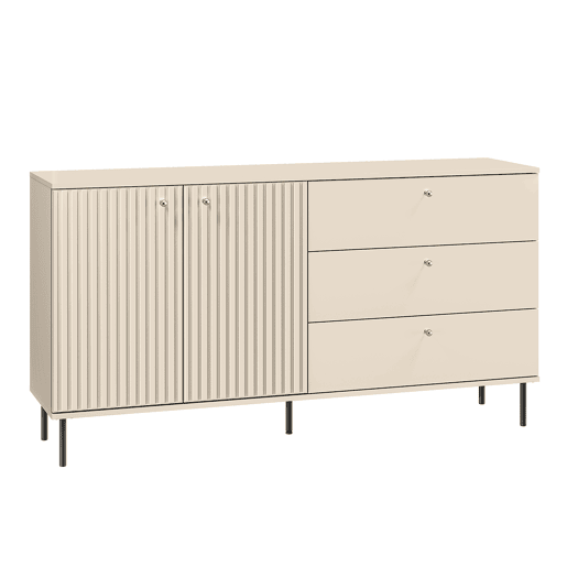Nova Cashmere Aparador de 2 portas e 3 gavetas