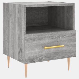 vidaXL Mesa cabeceira 40x35x47,5 cm derivados madeira sonoma cinza