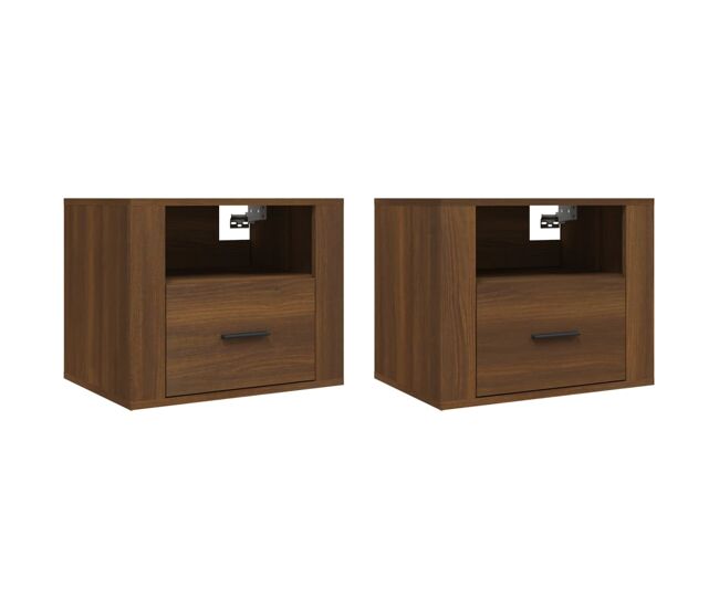 Mesitas de noche de pared 2 uds 50