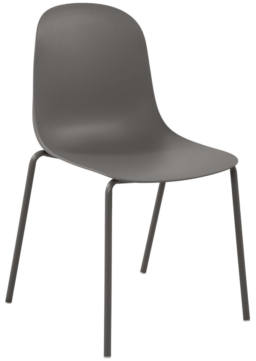 Silla hardin apilable plástico gris topo 55x51x85 cm