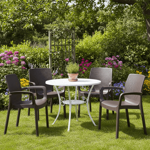 Cadeiras de jardim em PVC