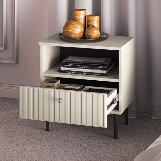 Mesa de cabeceira de 1 gaveta Nova Cashmere