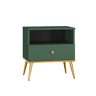 Mesa de cabeceira de 1 gaveta Thalia Verde