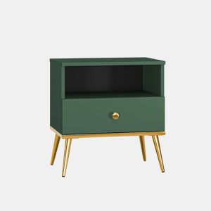 Mesa de cabeceira de 1 gaveta Thalia Verde