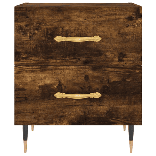 vidaXL Mesa cabeceira 40x35x47,5 cm derivados madeira carvalho fumado