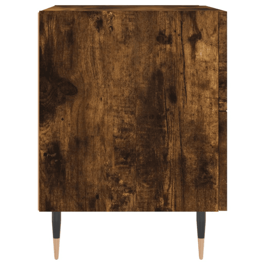 vidaXL Mesa cabeceira 40x35x47,5 cm derivados madeira carvalho fumado