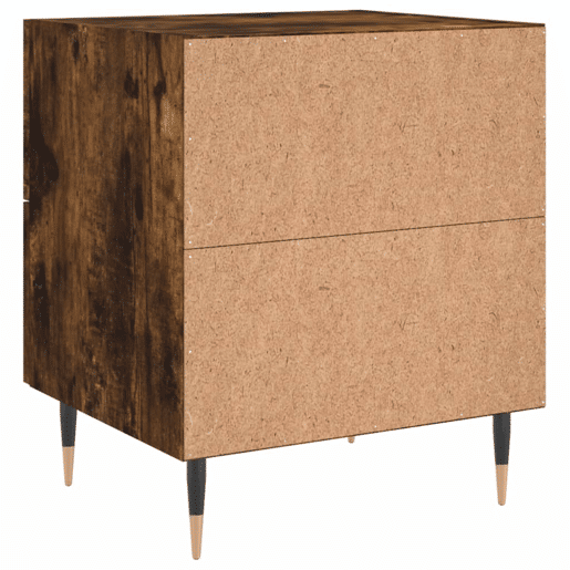 vidaXL Mesa cabeceira 40x35x47,5 cm derivados madeira carvalho fumado
