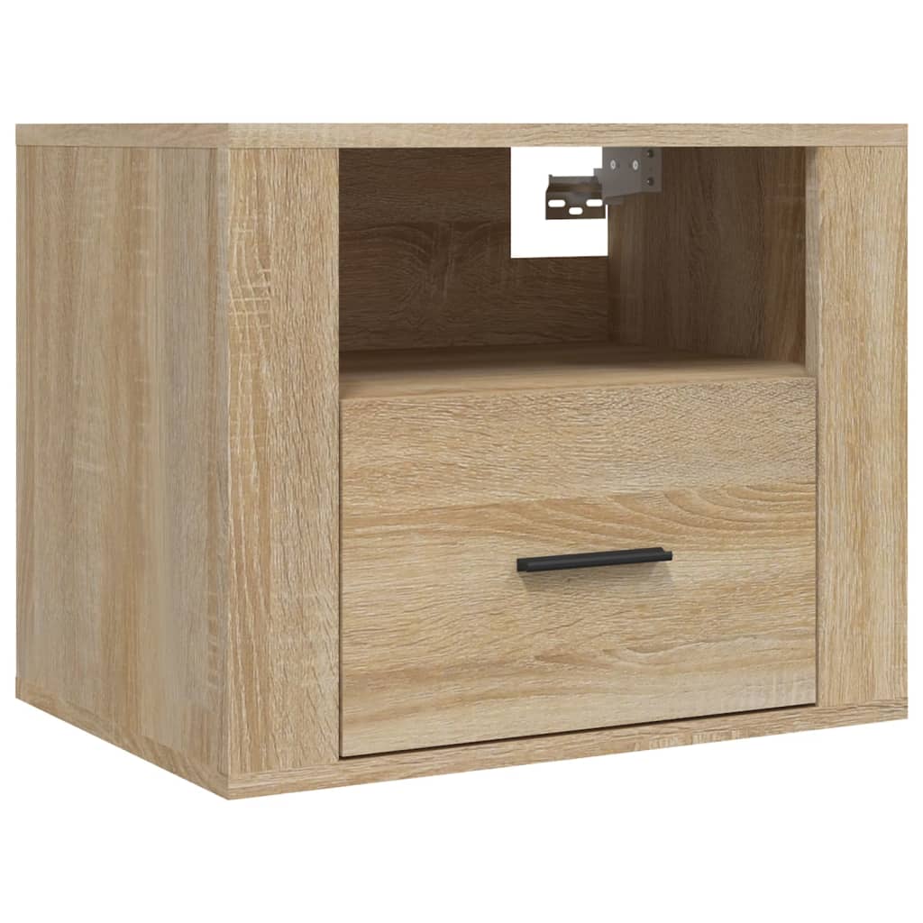 Vidaxl mesita de noche de pared roble sonoma 50x36x40 cm