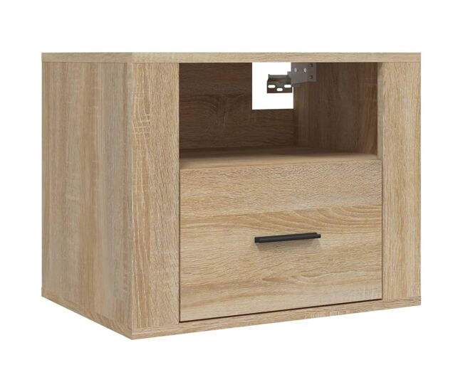 Vidaxl mesita de noche de pared roble sonoma 50x36x40 cm