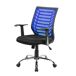 Silla de oficina de malla con reposabrazos Dfann Silla de oficina de malla con reposabrazos Dfann Azul/ Negro