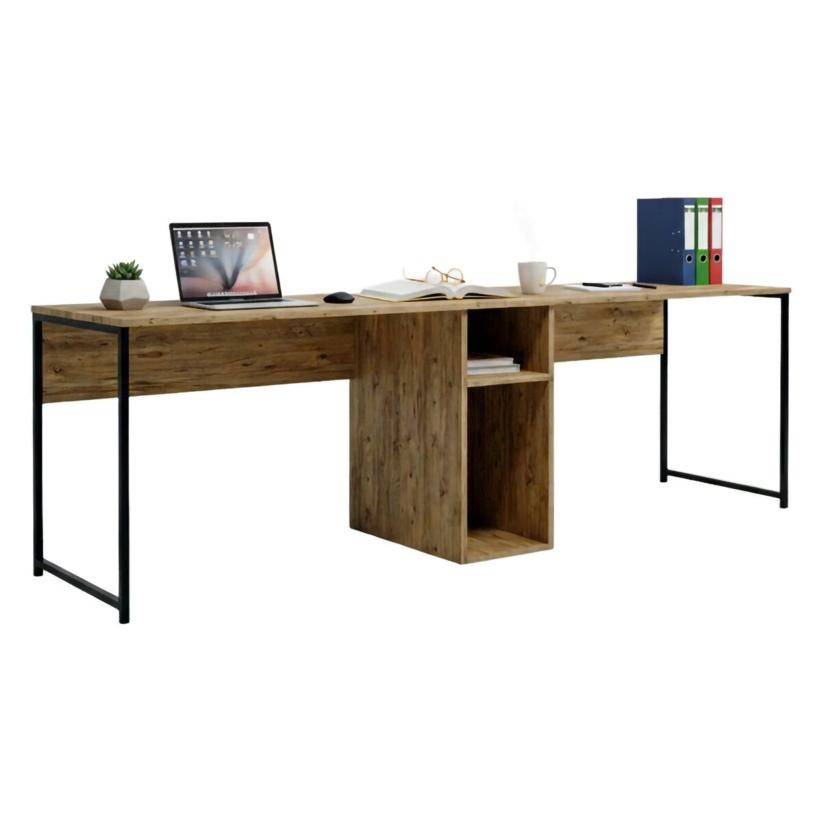 Mesa com efeito de madeira