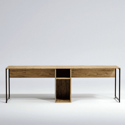 Mesa com efeito de madeira