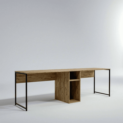 Mesa com efeito de madeira