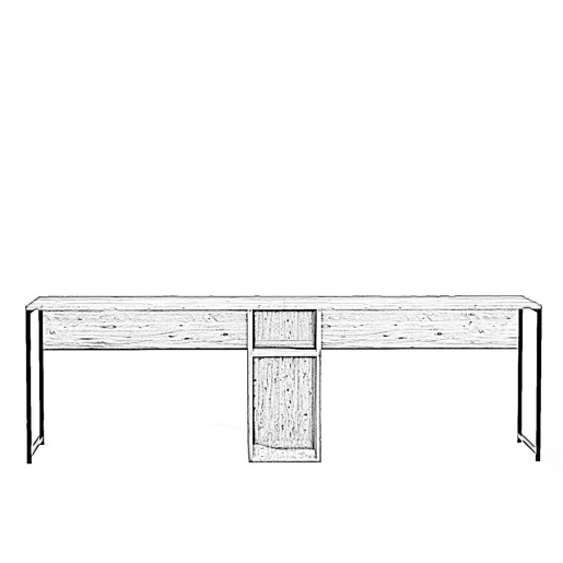 Mesa com efeito de madeira