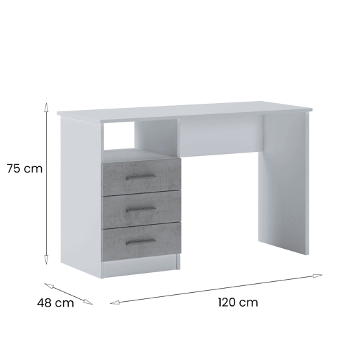 Mesa com efeito de madeira