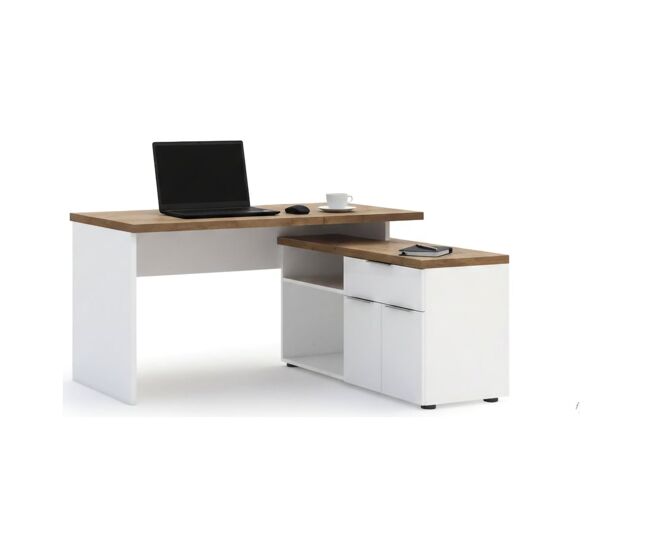 Escritorio con cajón de madera nobilitada