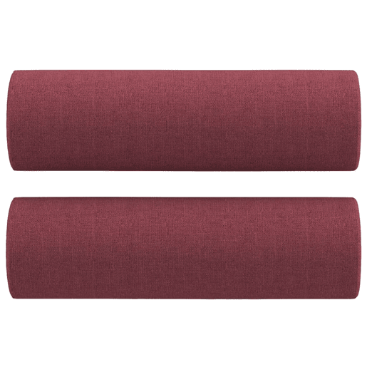 vidaXL 3 pcs conjunto de sofás com almofadas tecido vermelho-tinto vidaXL 3 pcs conjunto de sofás com almofadas tecido vermelho-tinto