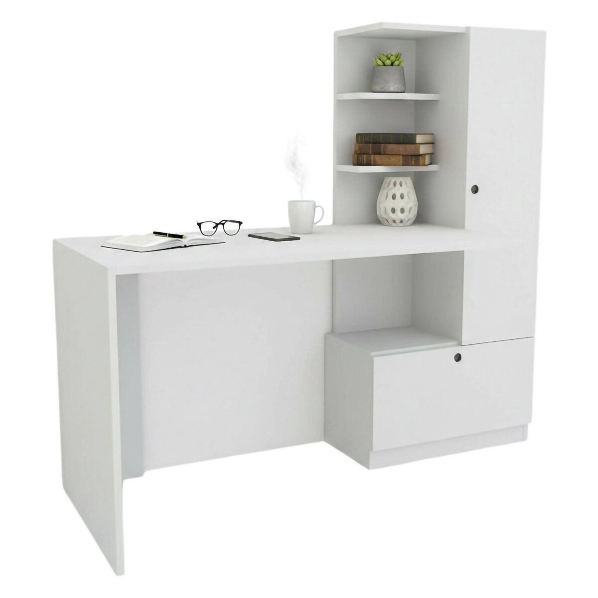 Mesa com efeito de madeira