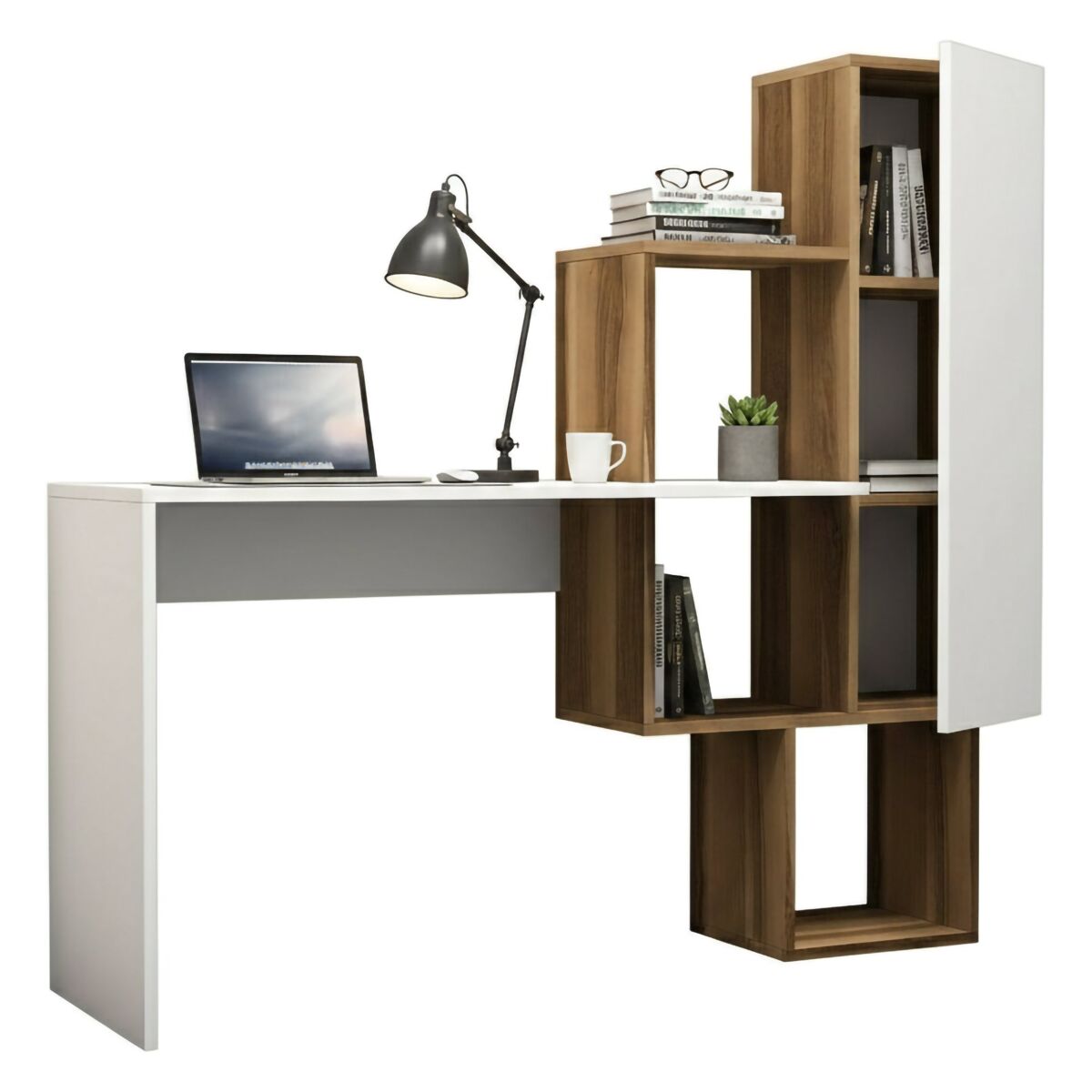 Mesa com efeito de madeira
