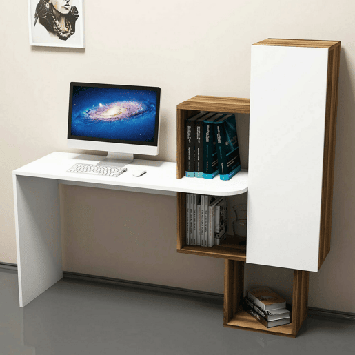 Mesa com efeito de madeira