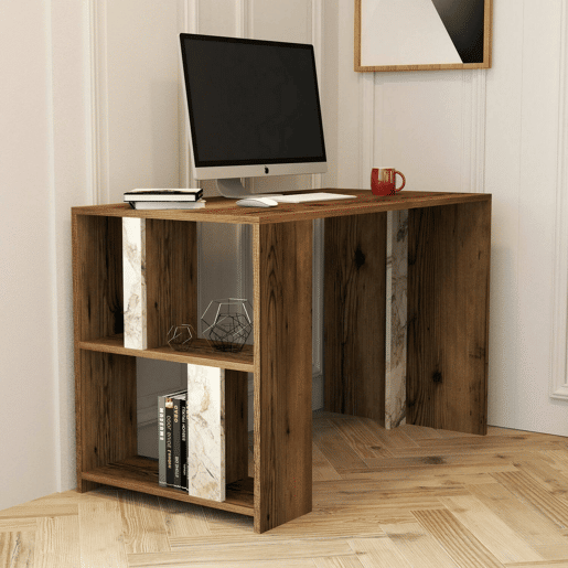 Mesa com efeito de madeira