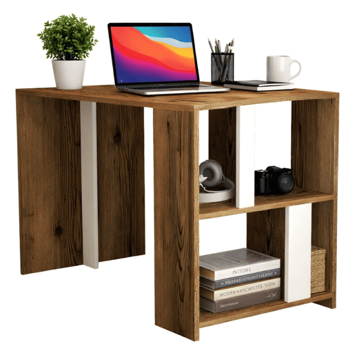 Mesa com efeito de madeira