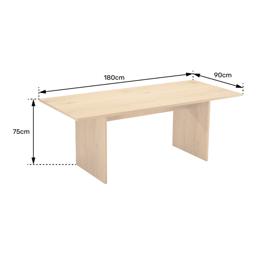 Mesa de madera de estilo escandinavo 180cm ALMA