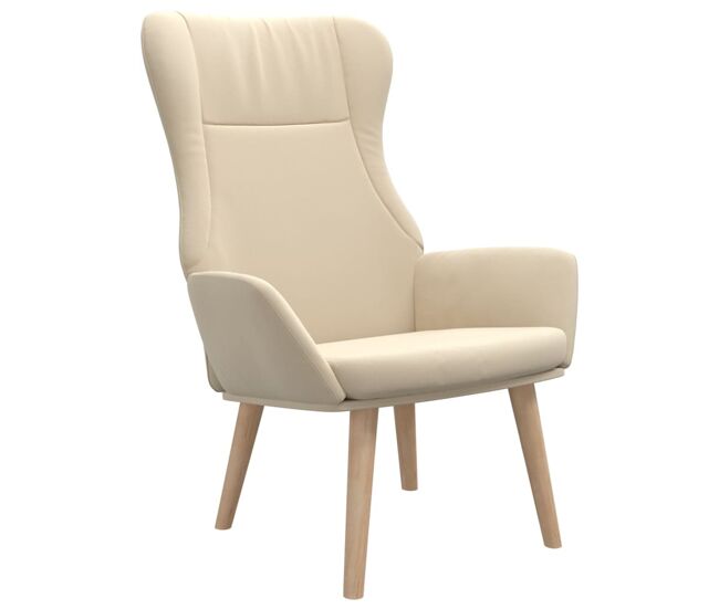 Vidaxl sillón de relax de tela color crema