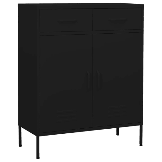 vidaXL Armário de arrumação aço 80x35x101,5 cm preto vidaXL Armário de arrumação aço 80x35x101,5 cm preto