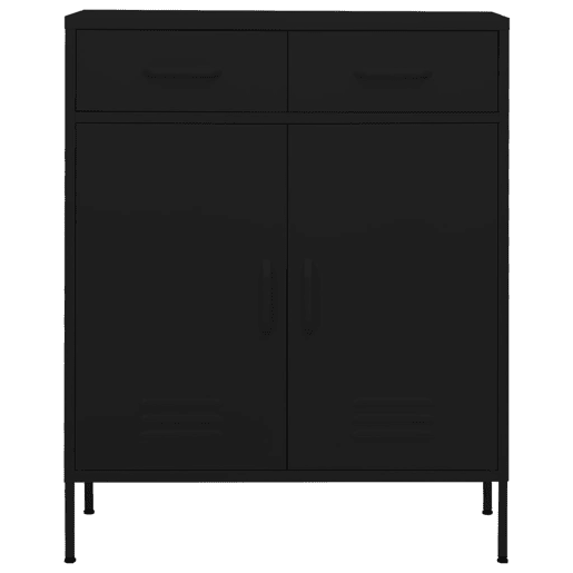 vidaXL Armário de arrumação aço 80x35x101,5 cm preto vidaXL Armário de arrumação aço 80x35x101,5 cm preto