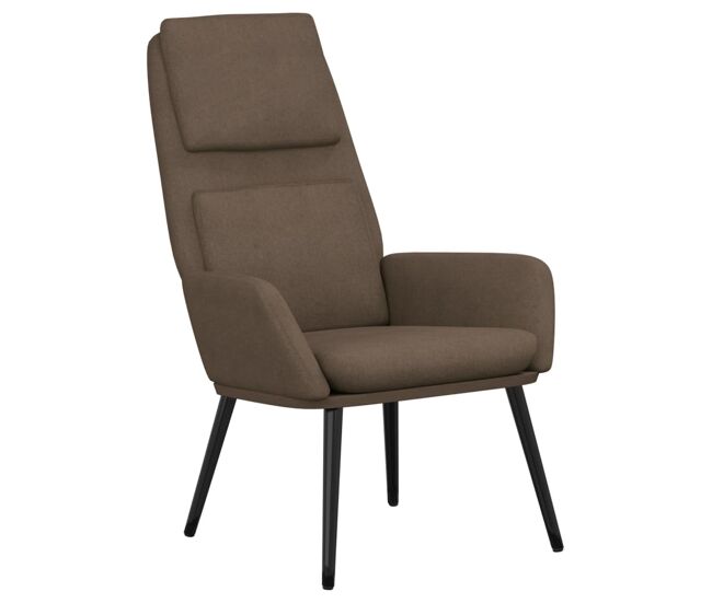 Vidaxl sillón de relax de tela gris taupe