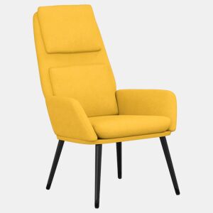 vidaXL Cadeira de descanso tecido amarelo mostarda