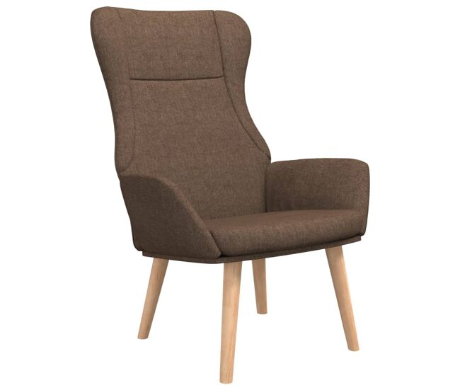Vidaxl sillón de relax de tela marrón