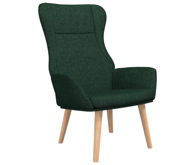 Vidaxl sillón de relax de tela verde oscuro