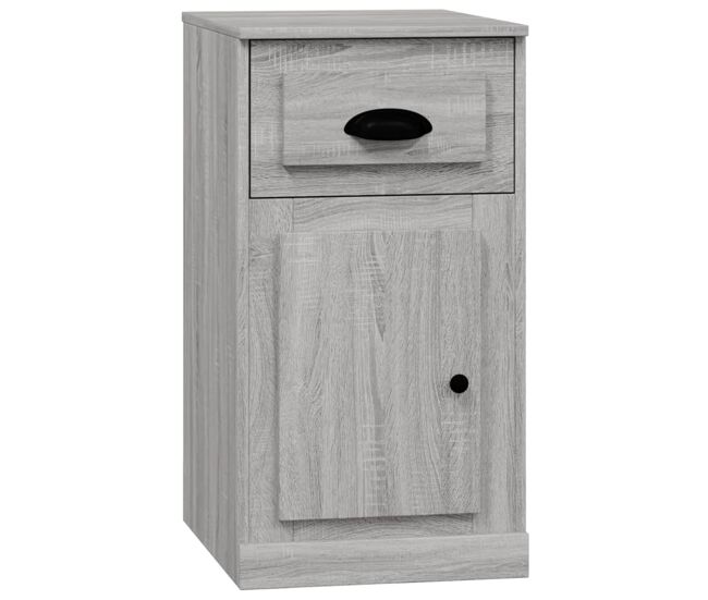 Vidaxl armario auxiliar y cajón madera contrachapada gris 40x50x75 cm