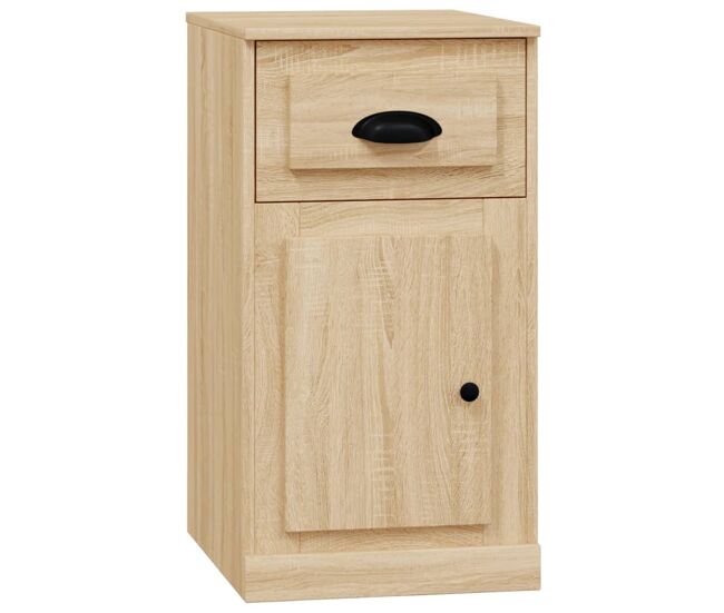 Vidaxl armario auxiliar y cajón madera contrachapada roble 40x50x75 cm