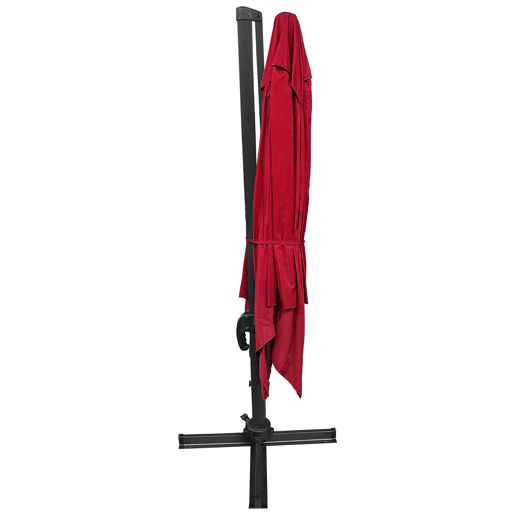 Sombrilla cuadrada MOLOKAI 3x3m roja + funda