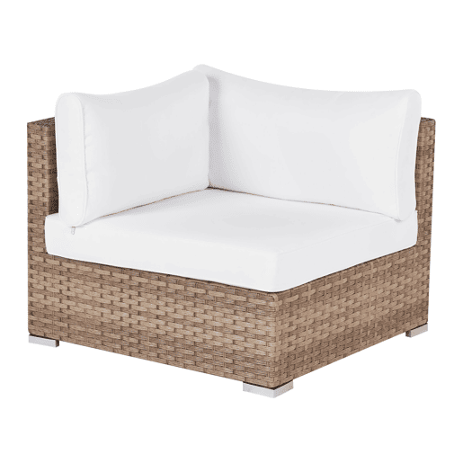 Conjunto de sofás de jardim de canto 4 lugares SANO à esquerda Natural