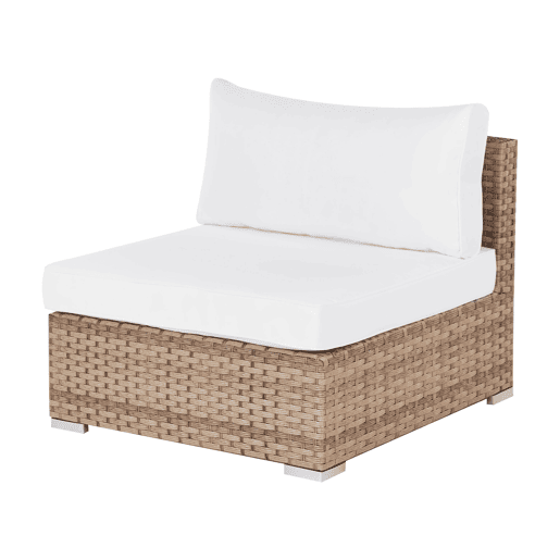 Conjunto de sofás de jardim de canto 4 lugares SANO à esquerda Natural