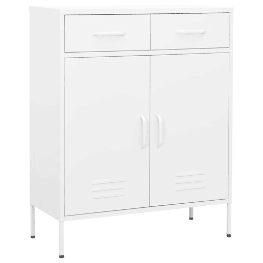vidaXL Armário de arrumação aço 80x35x101,5 cm branco vidaXL Armário de arrumação aço 80x35x101,5 cm branco