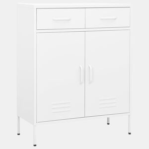 vidaXL Armário de arrumação aço 80x35x101,5 cm branco