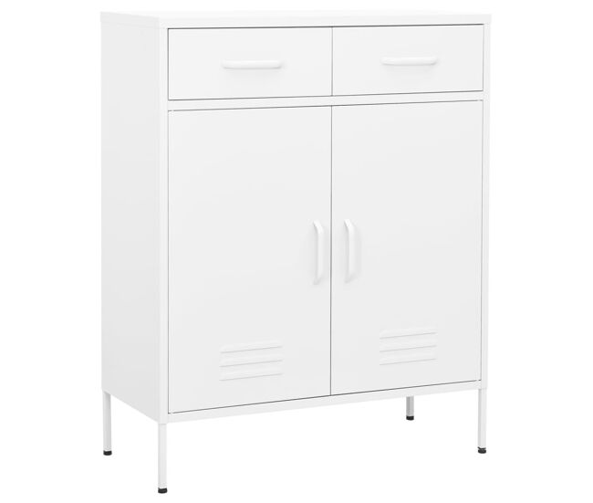 Vidaxl armario almacenamiento acero blanco 80x35x101,5 cm