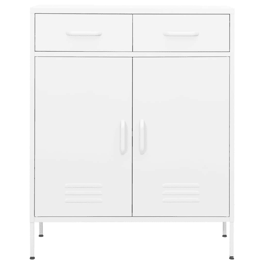 vidaXL Armário de arrumação aço 80x35x101,5 cm branco vidaXL Armário de arrumação aço 80x35x101,5 cm branco