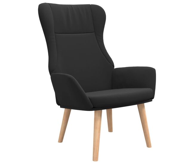 Vidaxl sillón de relax de tela negro