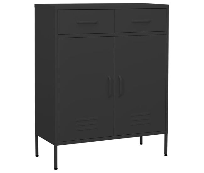 Vidaxl armario de almacenamiento gris antracita 80x35x101,5 cm acero