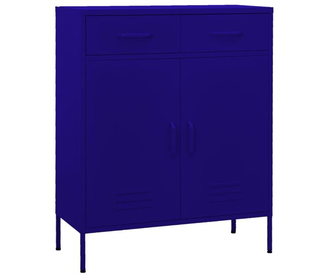 Vidaxl armario de almacenamiento acero azul marino 80x35x101,5 cm